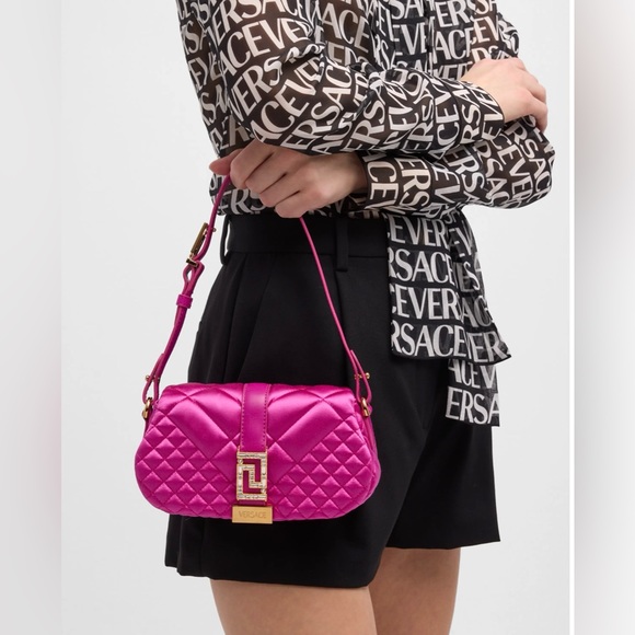 Versace NWT Greca Goddess Mini Quilted Satin Shoulder Bag - Picture 5 of 8